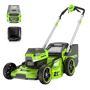 Greenworks 60V 21" Self Propelled Lawn Mower with (1) 8.0 Ah Battery & Rapid Charger $398