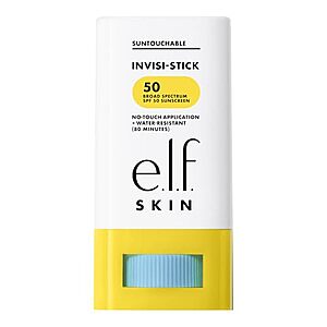 SnS,AC] $6.75 | e.l.f.SKIN Suntouchable Invisi-Stick SPF 50 at Amazon