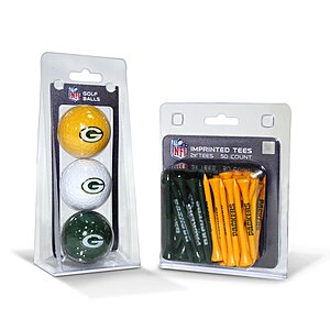 Prime Members:3-Pk NFL Logo Golf Balls & 50-Ct 2-3/4" Regulation Golf Tees $8 + Free Shipping