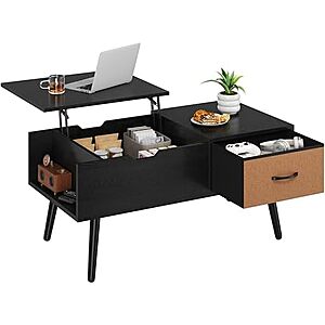 46.73* | 39.5" Yaheetech Lift-Top Coffee Table w/ Hidden Storage & Drawer at Amazon