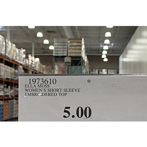 Costco Members] In Store Only - Ella Moss Women's Short Sleeve Embroidered Top [YMMV] $5