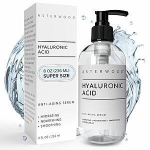 Asterwood Hyaluronic Acid Serum for Face - Plumping,Anti-Aging,Hydrating - Fragrance-Free - 8 Fl Oz $31.79