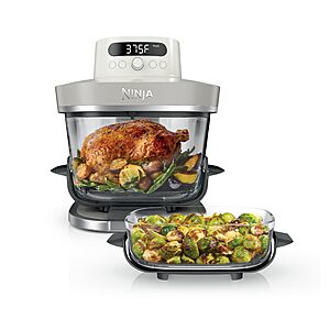 Ninja Crispi Pro 6-in-1 Glass Air Fryer | 450°F,Nontoxic,6qt & 2.5qt Containers & Lids | Microwave,Freezer,Dishwasher Safe | Bone $249