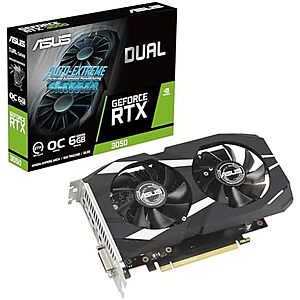 Resale,AC] $148.40 | ASUS Dual GeForce RTX 3050 6GB GDDR6 OC Edition Gaming Graphics Card (Used - Like New) at Amazon
