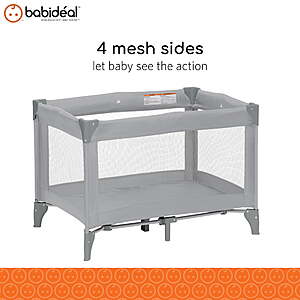 31.46 FS WMT+,at $35 or pick up Babideal Portable Playpen for Babies with Mesh Sides and Padded Mat,Baby Essentials,Arctic Grey