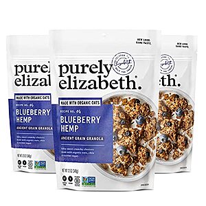 Select Accts:3-Pk 12-Oz Purely Elizabeth Organic Grain Granola (Blueberry Hemp) $11.80 w/ S&S