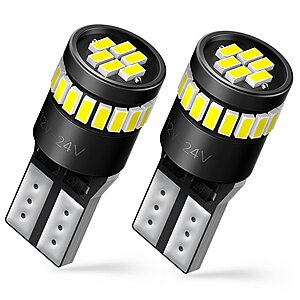 AUXITO 194 LED Bulbs for License Plate Light 168 175 2825 W5W T10 24-SMD 3014 Chipsets 6000K White for Car Dome Door Map Dash Courtesy Cargo License Plate Lights,Pack of 2 $7.99