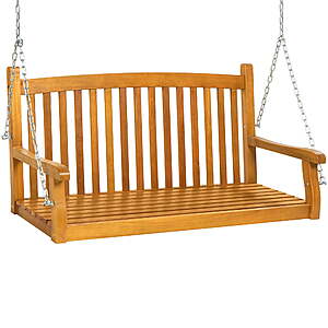 Best Choice 48" Wood Porch Swing – Outdoor Patio Bench,500 lb,Brown $89.99 + Free Shipping at Walmart.com