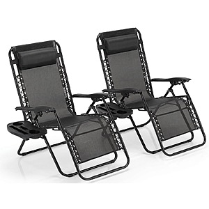 Alvantor 2-Pack Zero Gravity Lounge Chairs(Black) $54.99 + Free S&H at Walmart