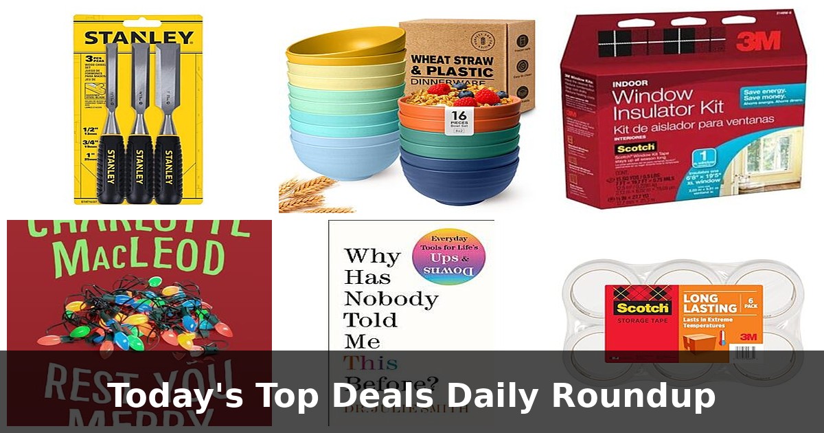 🔥 Today's Top Deals: Stanley Chisels, Cereal Bowls, Books & More! 💰